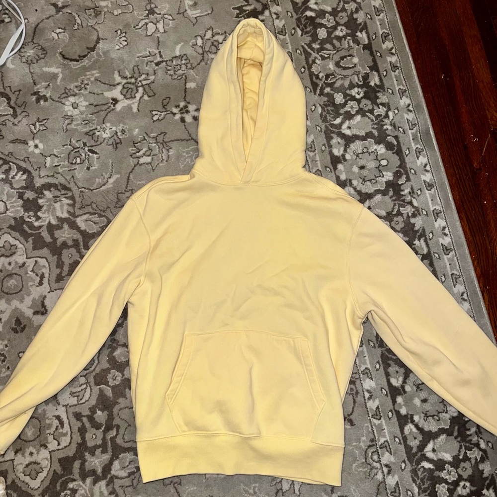 Old Navy oversized pullover hoodie, butter yellow